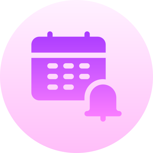 calendario Basic Gradient Circular icona