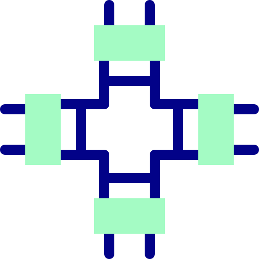 파이프 Detailed Mixed Lineal color icon