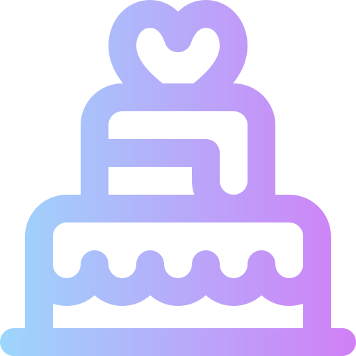 Wedding cake Super Basic Rounded Gradient icon
