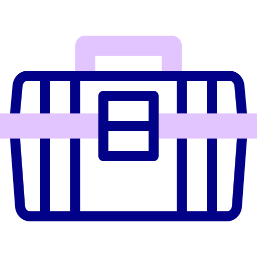 caja de herramientas Detailed Mixed Lineal color icono