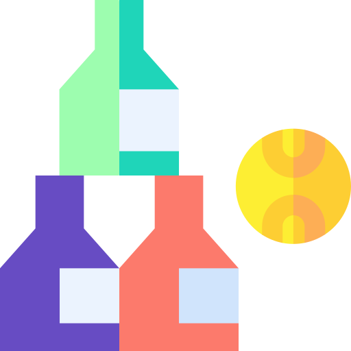 palla di bottiglie Basic Straight Flat icona