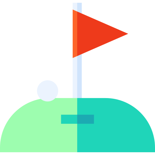 Golf course Basic Straight Flat icon