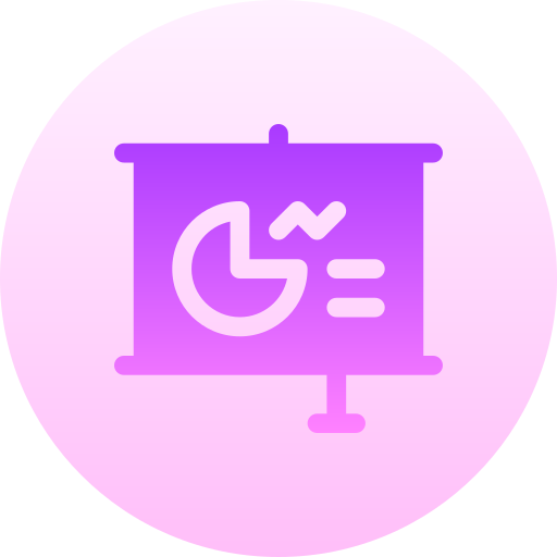 Presentation Basic Gradient Circular icon