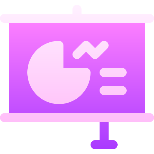 프레젠테이션 Basic Gradient Gradient icon