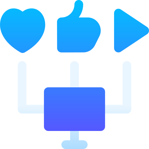 medios de comunicación social Basic Gradient Gradient icono