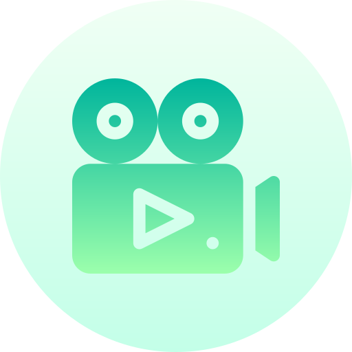 Video Basic Gradient Circular icon