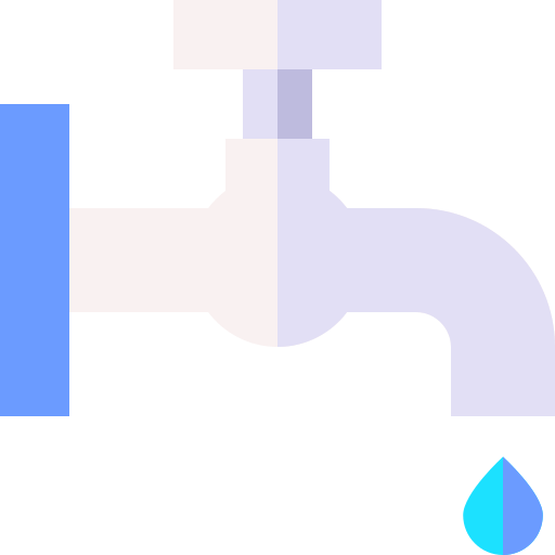 Water tap Basic Straight Flat icon