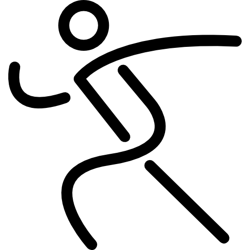 uomo di bastone sportivo camminatore o corridore  icona
