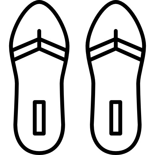 zarys pary sandałów widok z góry  ikona