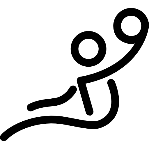 Stick man with a ball  icon