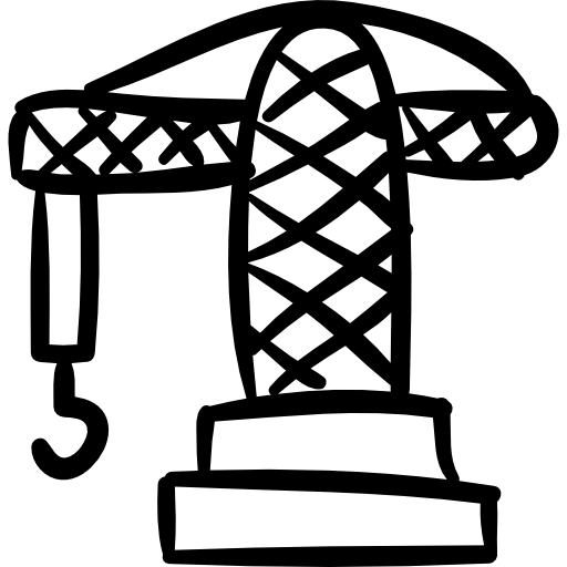 herramienta de dibujado a mano de torre de grúa de construcción Others Hand drawn detailed icono