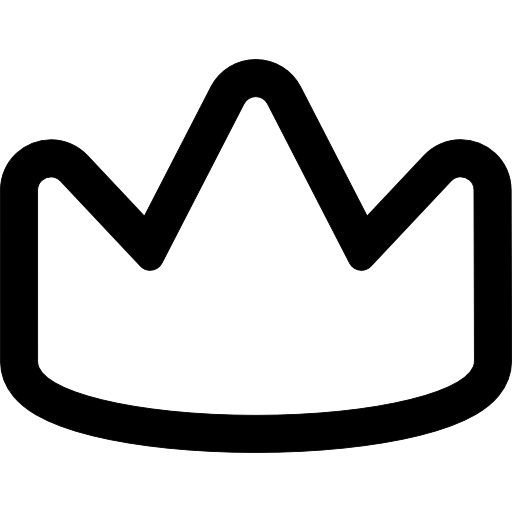 Royalty outlined crown  icon