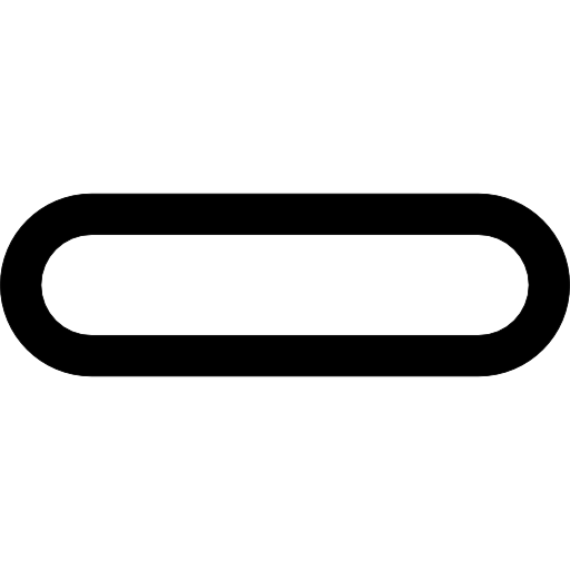 Pill of drug outline rounded rectangular shape  icon