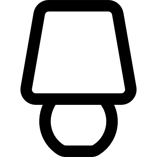 Lamp of home furniture outline  icon