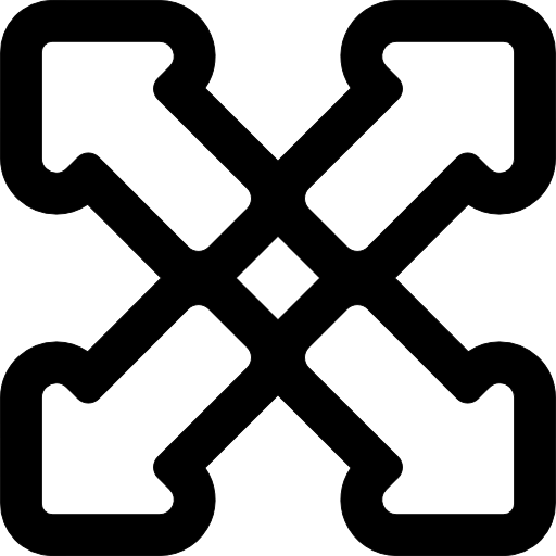 4 つの矢印の輪郭  icon