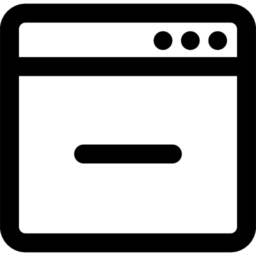 ブラウザウィンドウ上のマイナス記号  icon