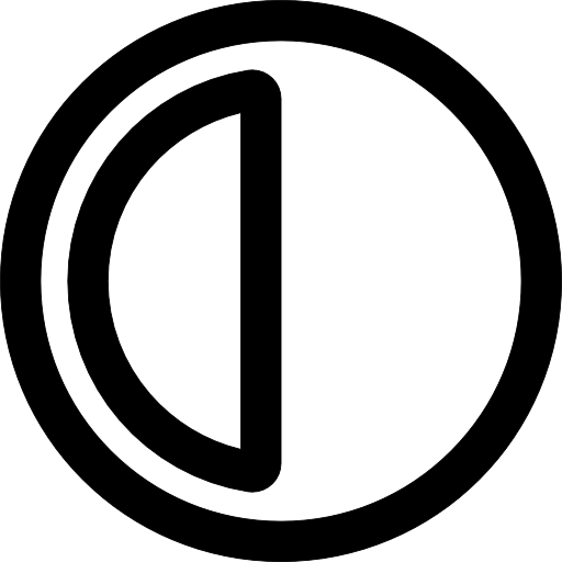 contorno de botão circular  Ícone