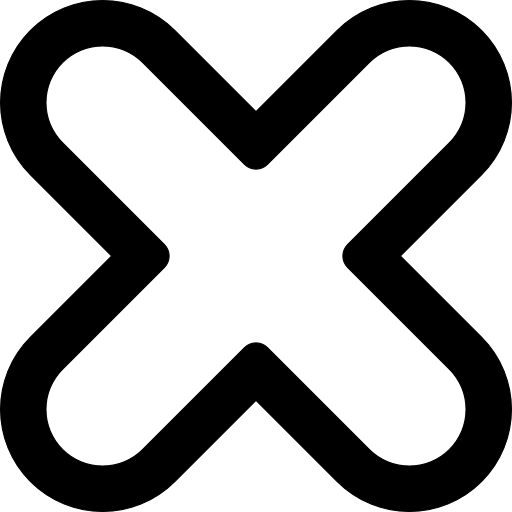 十字の丸い輪郭  icon