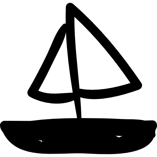 zeilboot met de hand getekend vervoer Others Hand drawn detailed icoon