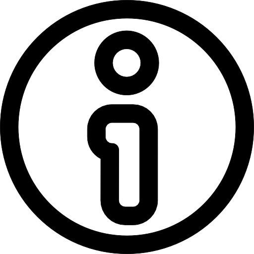 Information circular button outline  icon