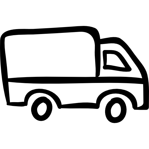 Контур грузовика, указывающий вправо  иконка