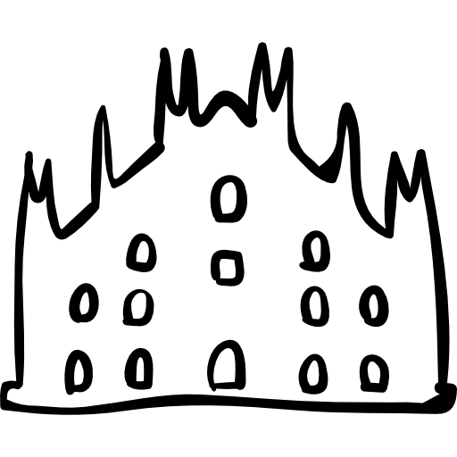 budynek ręcznie rysowane zarys  ikona