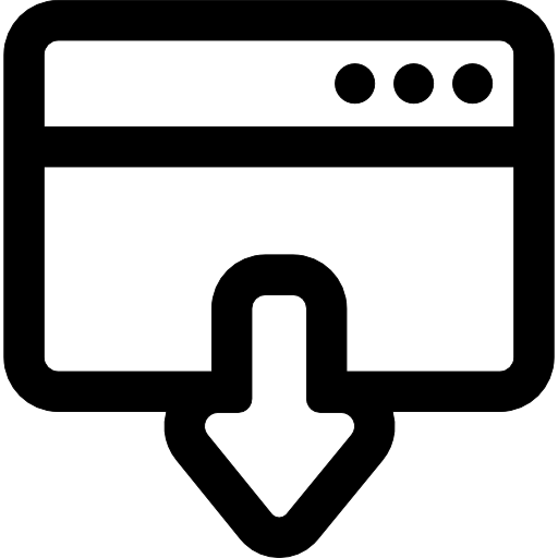 segno delineato dell'interfaccia di download della finestra  icona