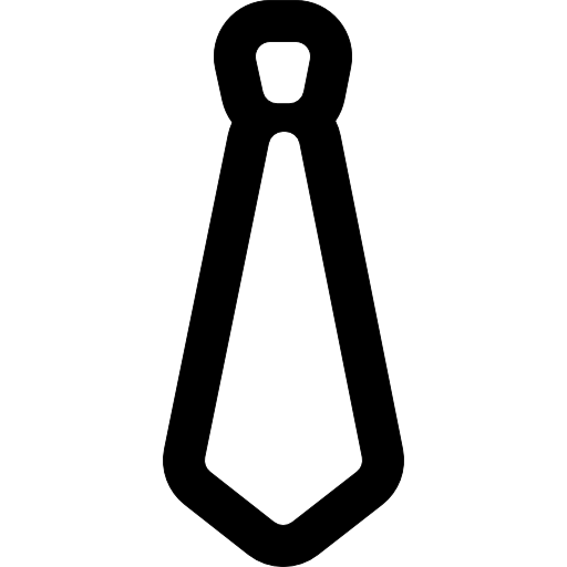 corbata de tela masculina delineada  icono