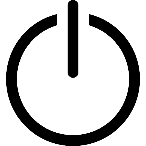 signo del botón de encendido  icono