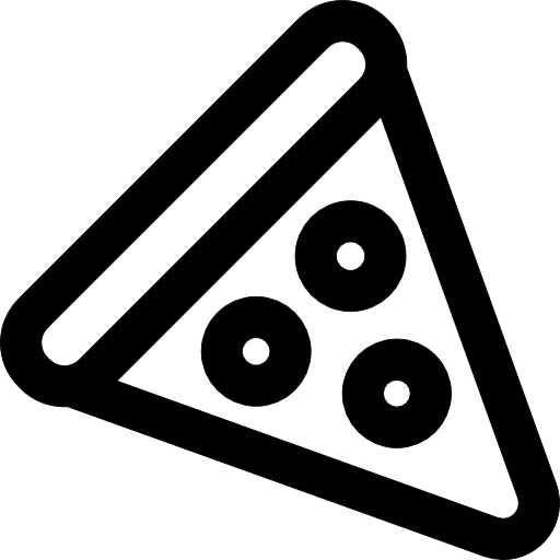 de omtrek van de pizzadriehoek  icoon