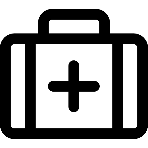 esquema de la bolsa de primeros auxilios  icono
