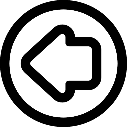 contorno del botón circular de flecha izquierda  icono