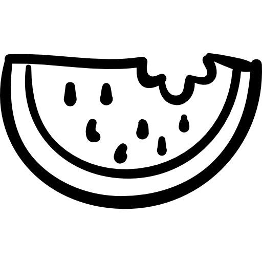 watermeloen geschetste plak Others Hand drawn detailed icoon