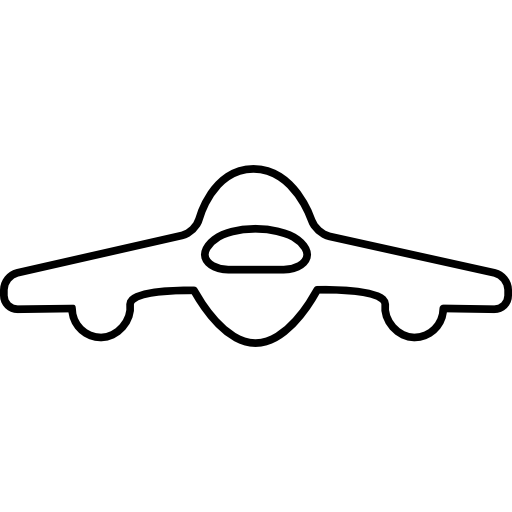 ultradun transportvliegtuig vooraan  icoon