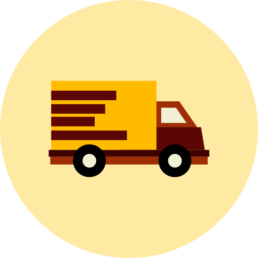 camion de livraison Roundicons Premium Circle flat Icône