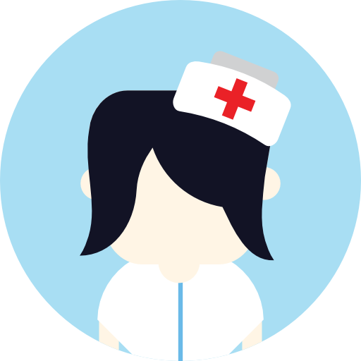 Nurse Roundicons Premium Circle flat icon