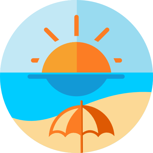 playa Roundicons Premium Circle flat icono
