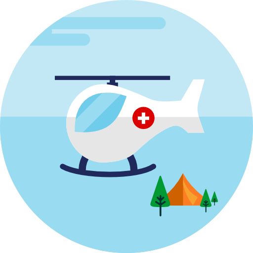 helikopter Roundicons Premium Circle flat icoon