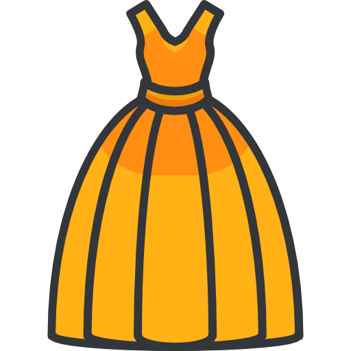 vestido de baile Roundicons Premium Lineal Color Ícone