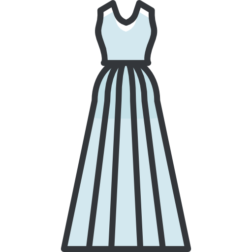 ドレス Roundicons Premium Lineal Color icon
