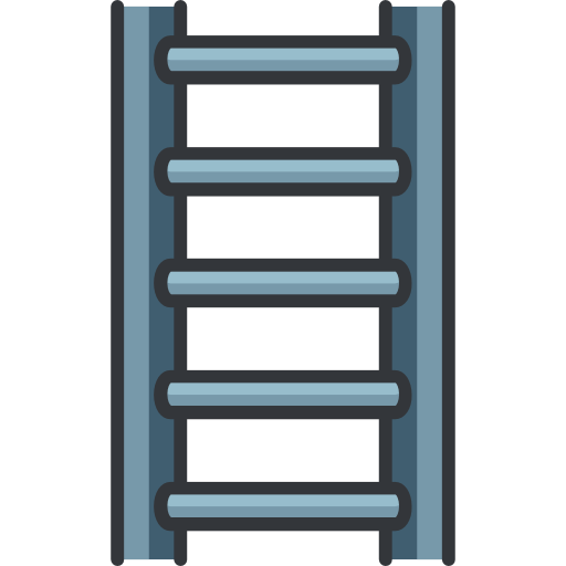 Ladder Roundicons Premium Lineal Color icon