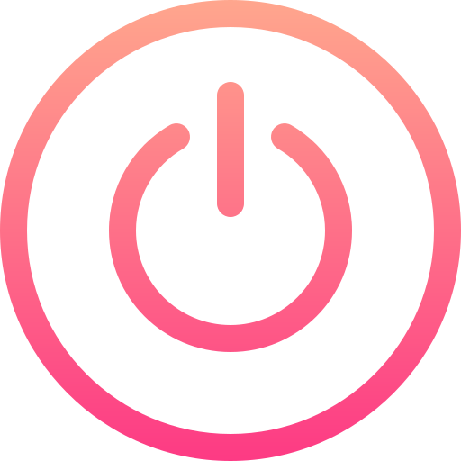 Power off Basic Gradient Lineal color icon