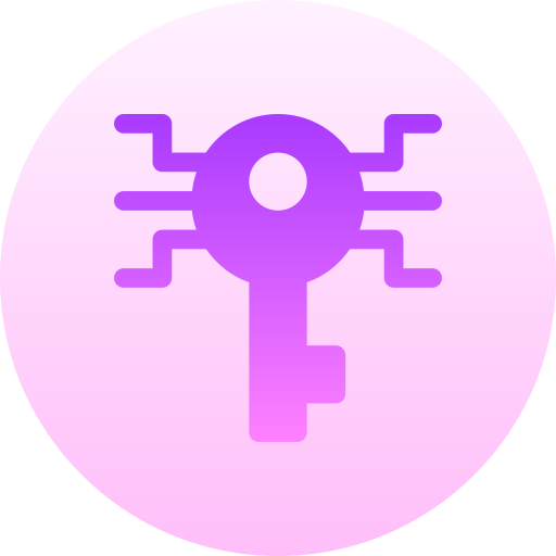 Key Basic Gradient Circular icon