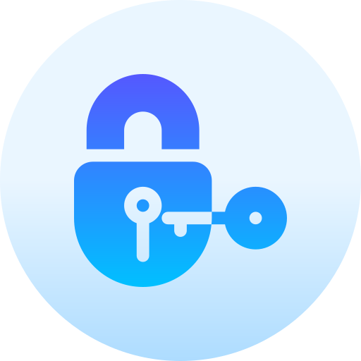 Lock Basic Gradient Circular icon