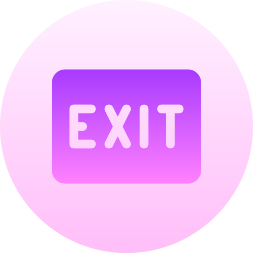 Exit Basic Gradient Circular icon