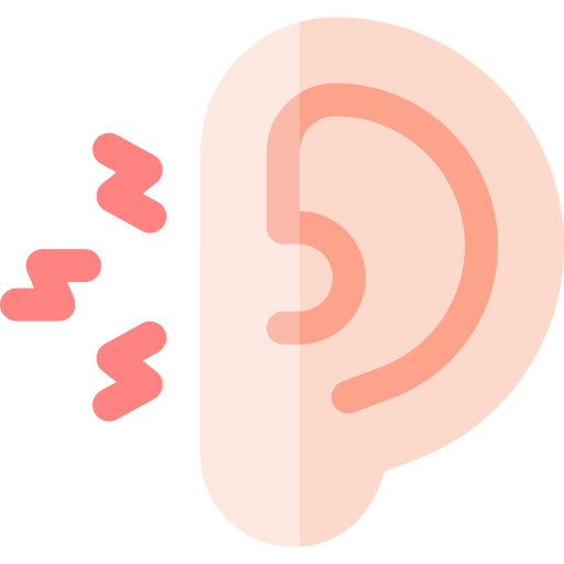mal d'oreille Basic Rounded Flat Icône