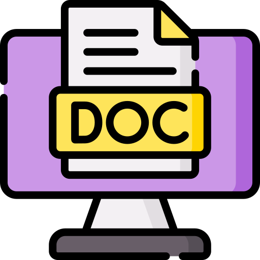 Doc file format Special Lineal color icon