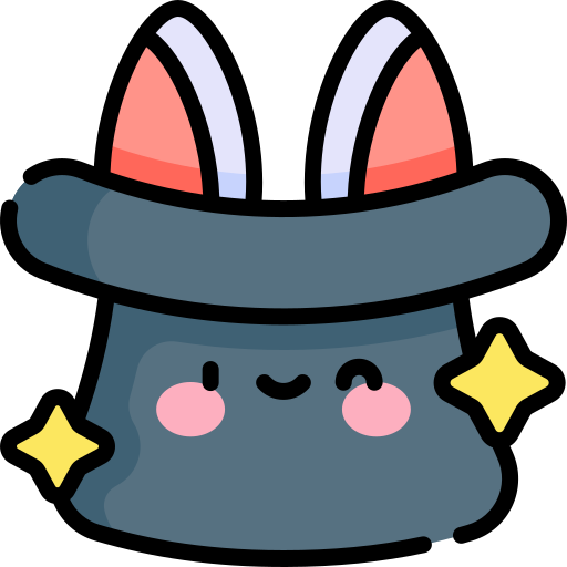 魔法の帽子 Kawaii Lineal color icon