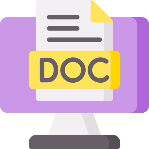 Doc file format Special Flat icon