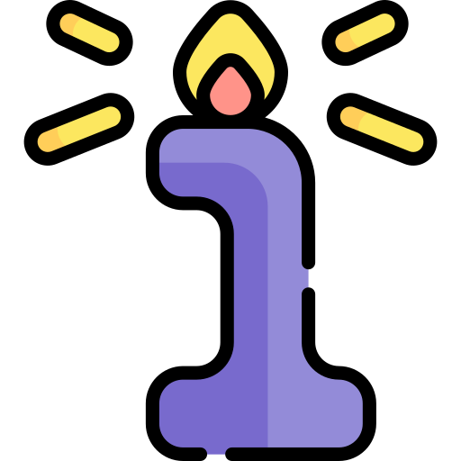 vela Kawaii Lineal color icono